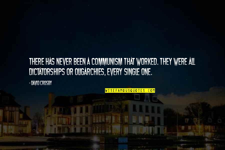 Fishoids Quotes By David Crosby: There has never been a communism that worked. Fishoids Quotes By David Crosby: There has never been a communism that worked.