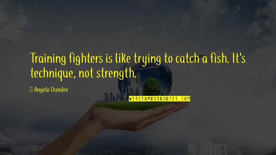 Fish's Quotes By Angelo Dundee: Training fighters is like trying to catch a