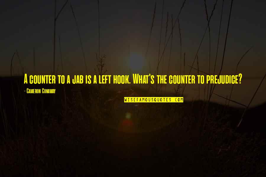 Fisken P Quotes By Cameron Conaway: A counter to a jab is a left