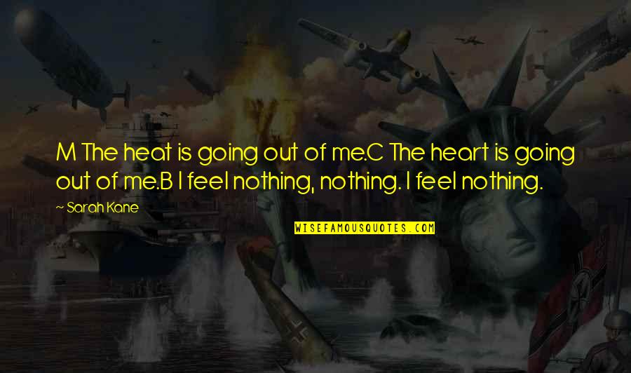 Fissette Batzner Quotes By Sarah Kane: M The heat is going out of me.C