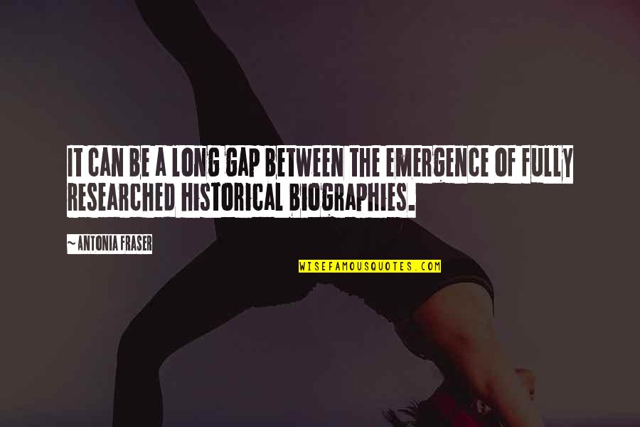 Fit Goals Quotes By Antonia Fraser: It can be a long gap between the Fit Goals Quotes By Antonia Fraser: It can be a long gap between the