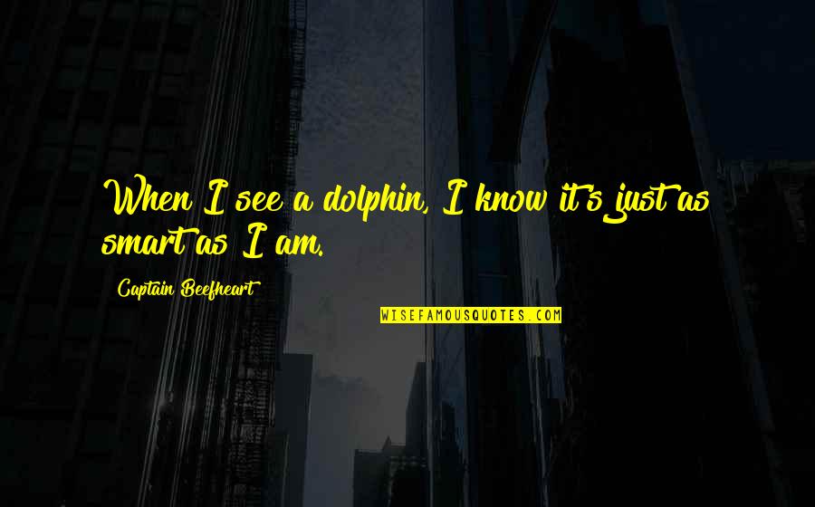 Fit In Stand Out Quotes By Captain Beefheart: When I see a dolphin, I know it's