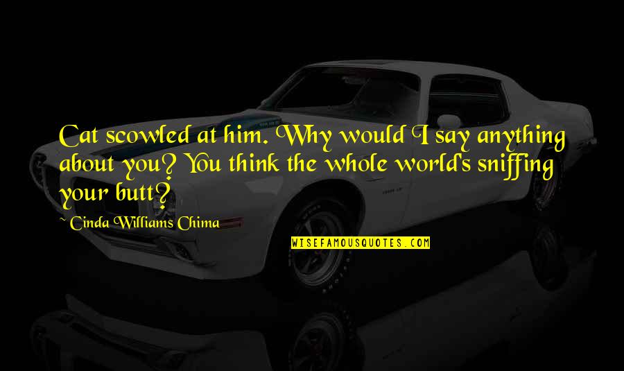 Fit Into Society Quotes By Cinda Williams Chima: Cat scowled at him. Why would I say
