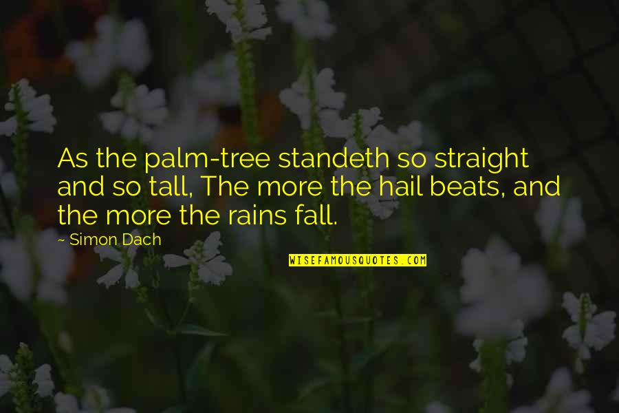 Fit Lads Quotes By Simon Dach: As the palm-tree standeth so straight and so