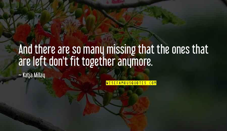Fit Together Quotes By Katja Millay: And there are so many missing that the