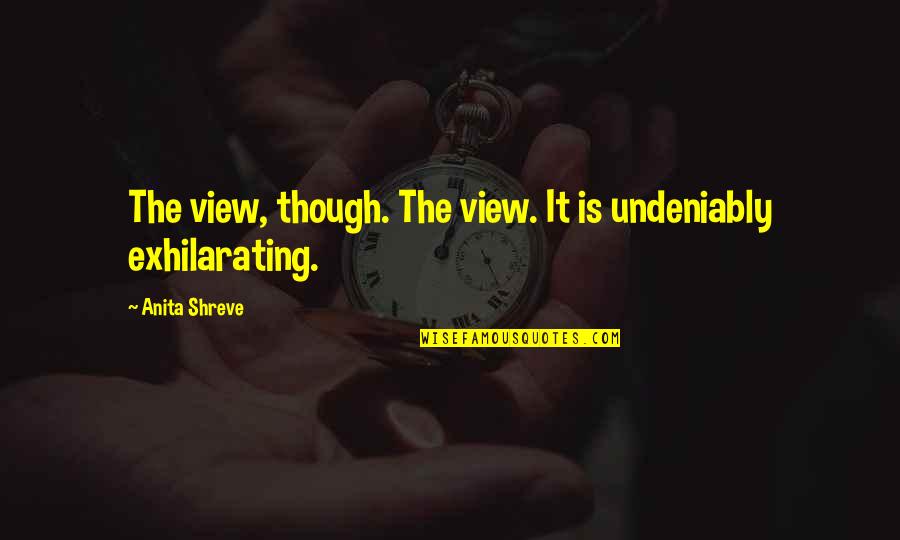Fitness Related Quotes By Anita Shreve: The view, though. The view. It is undeniably