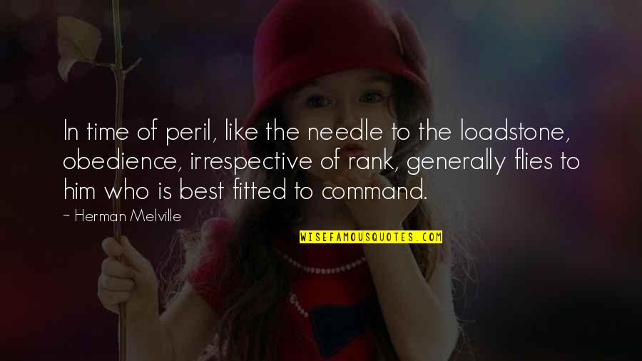 Fitted Quotes By Herman Melville: In time of peril, like the needle to Fitted Quotes By Herman Melville: In time of peril, like the needle to