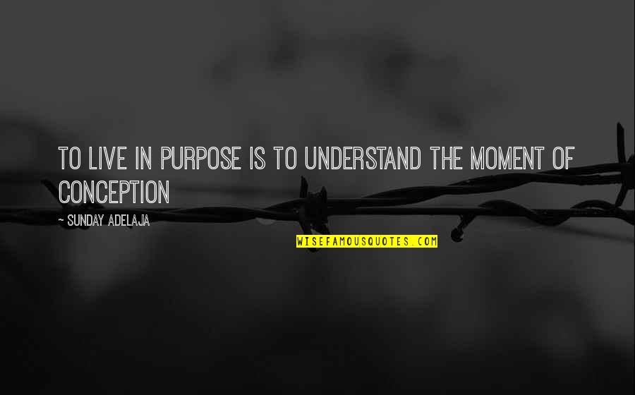 Fitzgerald Grant Quotes By Sunday Adelaja: To live in purpose is to understand the