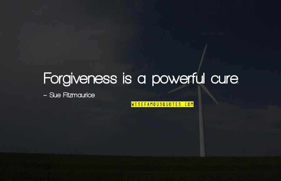 Fitzmaurice Quotes By Sue Fitzmaurice: Forgiveness is a powerful cure.