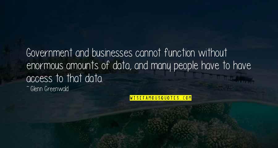 Fiution Quotes By Glenn Greenwald: Government and businesses cannot function without enormous amounts Fiution Quotes By Glenn Greenwald: Government and businesses cannot function without enormous amounts