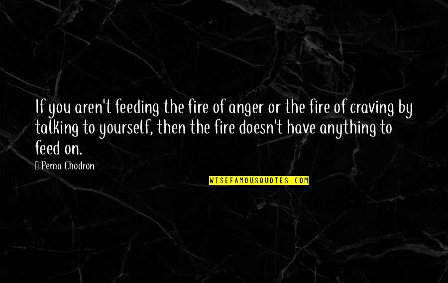 Five Word Tattoo Quotes By Pema Chodron: If you aren't feeding the fire of anger