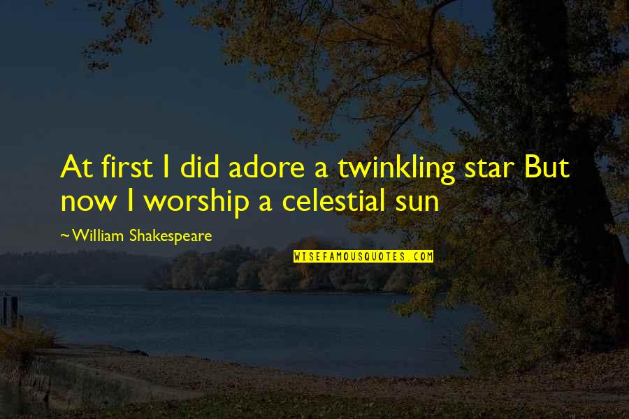 Fizik Aliante Quotes By William Shakespeare: At first I did adore a twinkling star