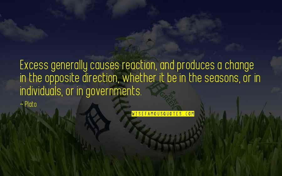 Fizyczne Quotes By Plato: Excess generally causes reaction, and produces a change Fizyczne Quotes By Plato: Excess generally causes reaction, and produces a change