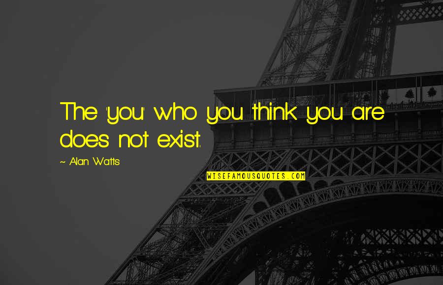 Flagbearer Quotes By Alan Watts: The 'you' who you think you are does Flagbearer Quotes By Alan Watts: The 'you' who you think you are does