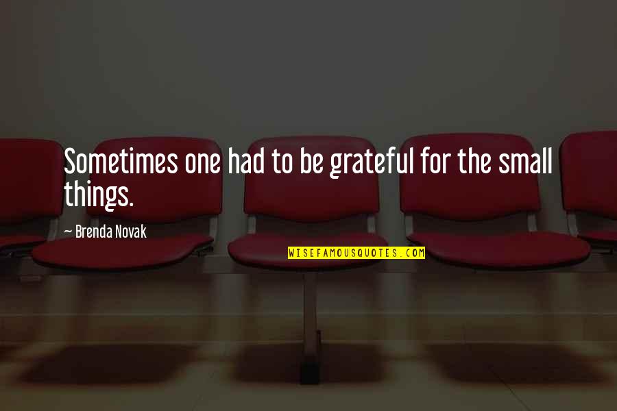 Flaggy Laggy Quotes By Brenda Novak: Sometimes one had to be grateful for the