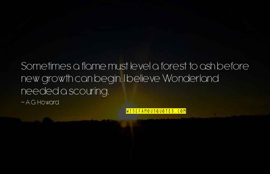 Flame Quotes By A.G. Howard: Sometimes a flame must level a forest to Flame Quotes By A.G. Howard: Sometimes a flame must level a forest to