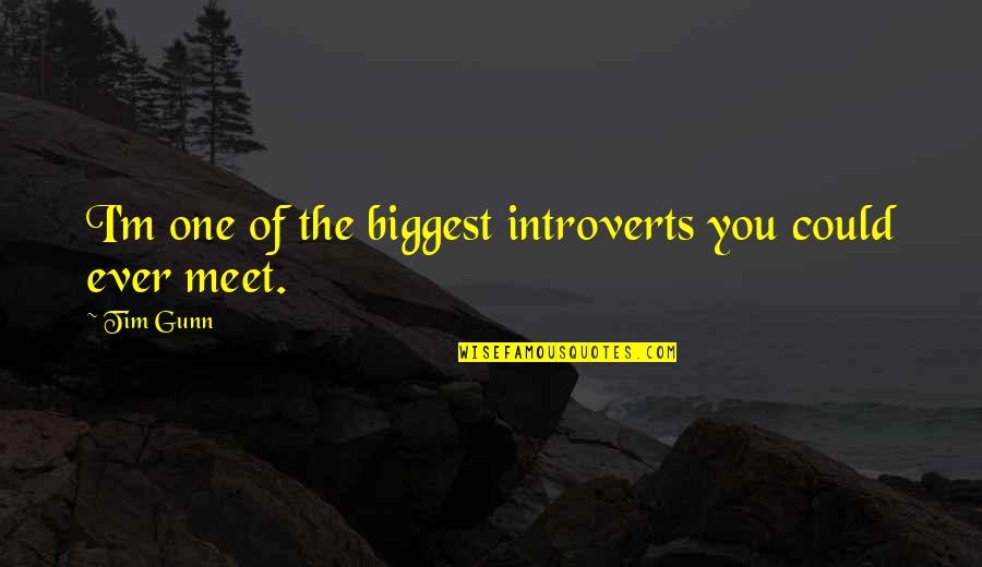 Flame Thrower Quotes By Tim Gunn: I'm one of the biggest introverts you could