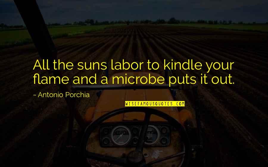 Flames All Quotes By Antonio Porchia: All the suns labor to kindle your flame