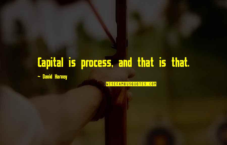 Flaming Fist Quotes By David Harvey: Capital is process, and that is that.