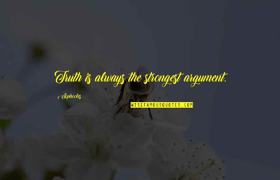 Flaneur Homme Quotes By Sophocles: Truth is always the strongest argument.