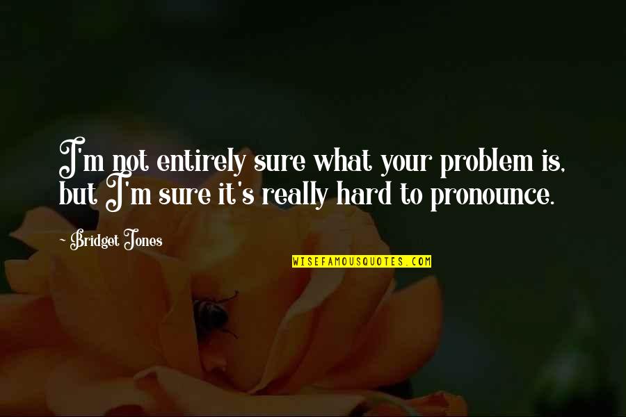 Flanken Style Quotes By Bridget Jones: I'm not entirely sure what your problem is,