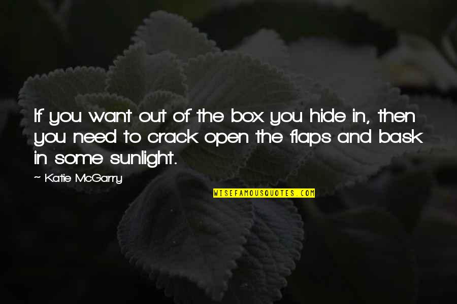 Flaps Quotes By Katie McGarry: If you want out of the box you
