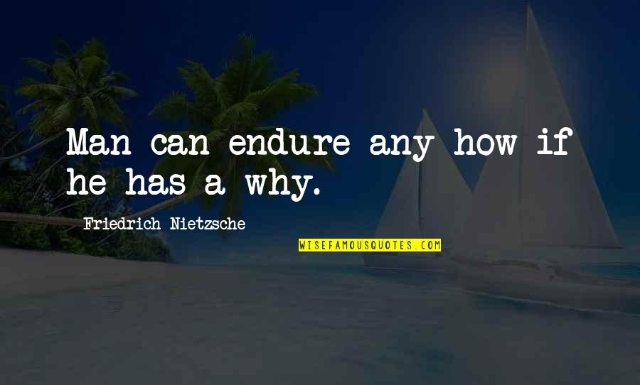 Flash Savitar Quotes By Friedrich Nietzsche: Man can endure any how if he has Flash Savitar Quotes By Friedrich Nietzsche: Man can endure any how if he has
