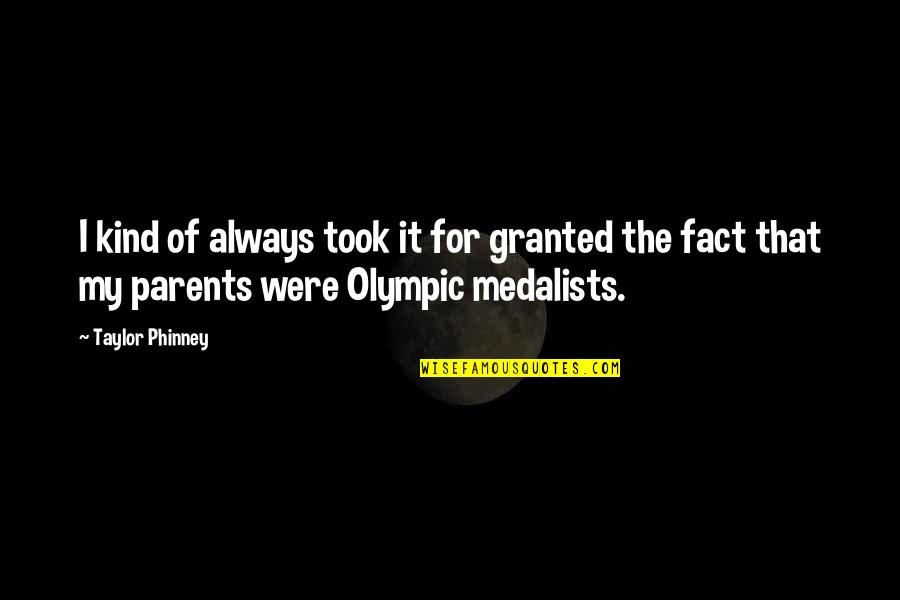 Flashbulbs Quotes By Taylor Phinney: I kind of always took it for granted Flashbulbs Quotes By Taylor Phinney: I kind of always took it for granted