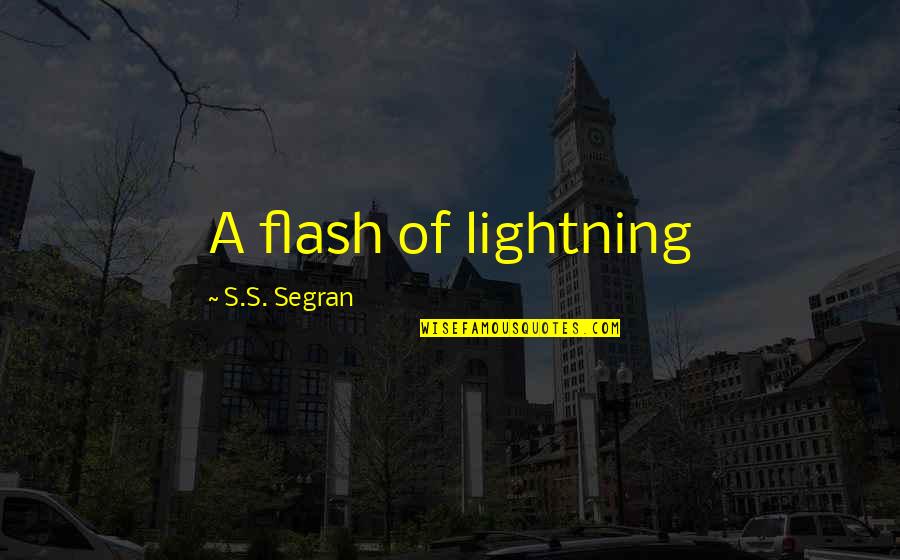 Flash'd Quotes By S.S. Segran: A flash of lightning