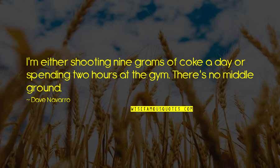 Flat Roof Quotes By Dave Navarro: I'm either shooting nine grams of coke a