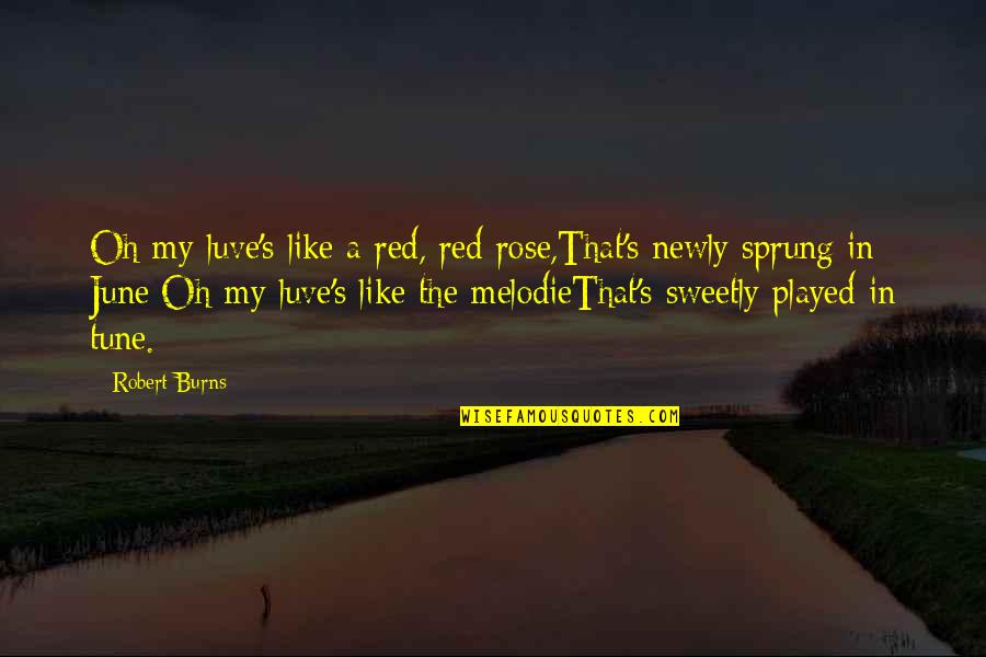 Flat Shoes Quotes By Robert Burns: Oh my luve's like a red, red rose,That's