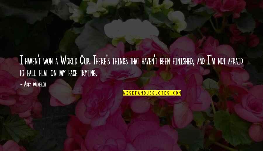 Flat World Quotes By Abby Wambach: I haven't won a World Cup. There's things