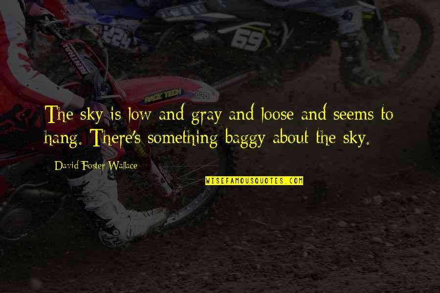 Flautin Quotes By David Foster Wallace: The sky is low and gray and loose Flautin Quotes By David Foster Wallace: The sky is low and gray and loose