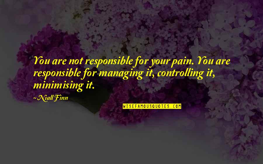 Flavoured Gin Quotes By Niall Finn: You are not responsible for your pain. You Flavoured Gin Quotes By Niall Finn: You are not responsible for your pain. You