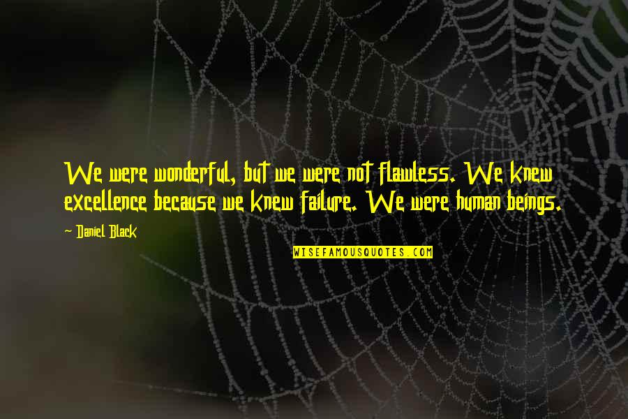 Flawless Quotes By Daniel Black: We were wonderful, but we were not flawless.