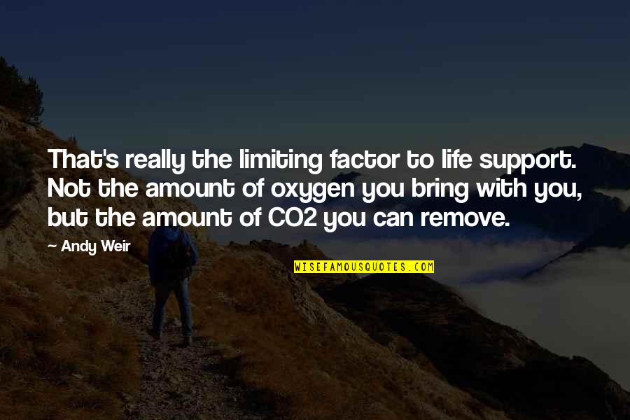 Fleas On Dogs Quotes By Andy Weir: That's really the limiting factor to life support.