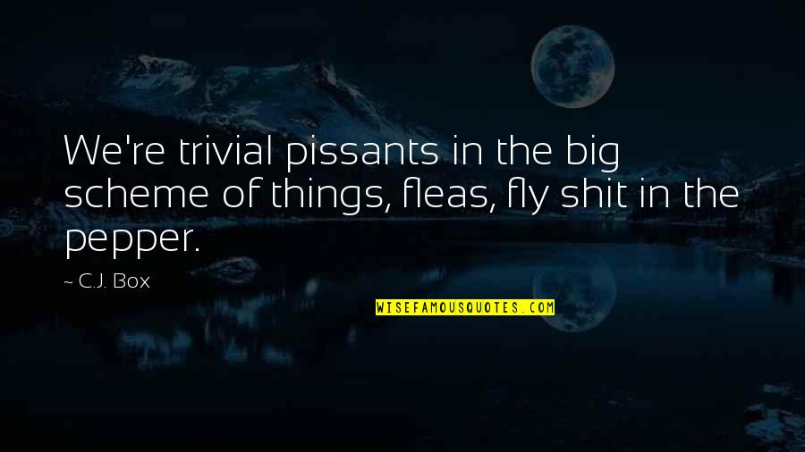 Fleas Quotes By C.J. Box: We're trivial pissants in the big scheme of