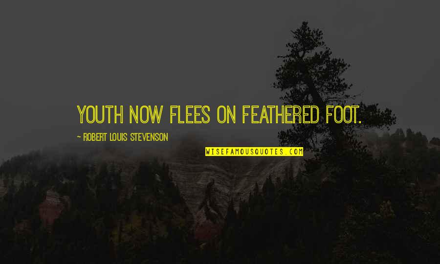 Flees Quotes By Robert Louis Stevenson: Youth now flees on feathered foot.