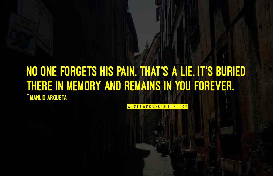 Flendo Rapper Quotes By Manlio Argueta: No one forgets his pain, that's a lie. Flendo Rapper Quotes By Manlio Argueta: No one forgets his pain, that's a lie.