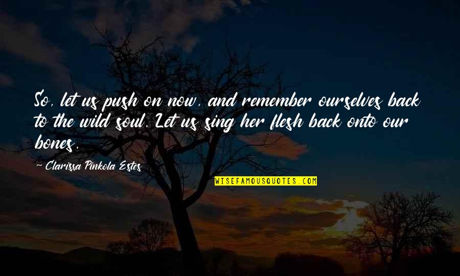 Flesh And Soul Quotes By Clarissa Pinkola Estes: So, let us push on now, and remember