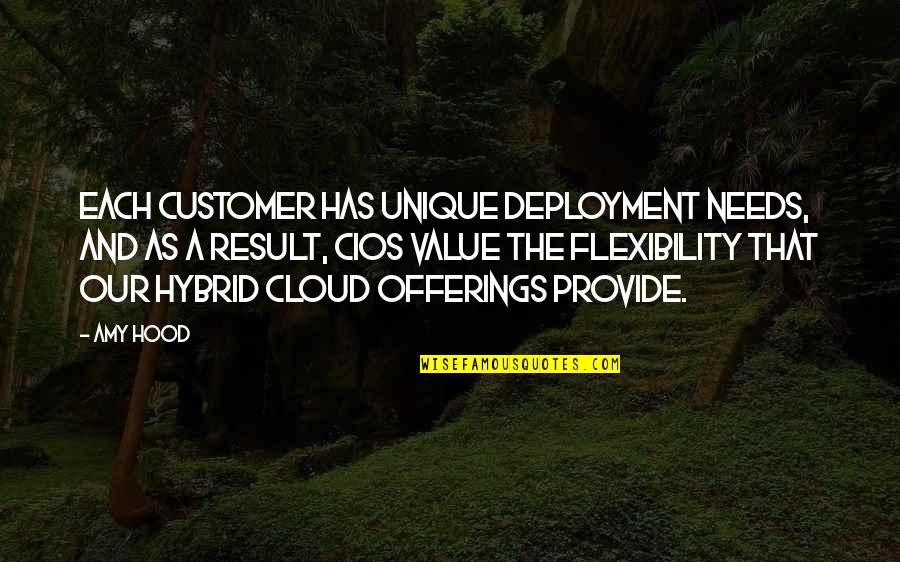 Flexibility Quotes By Amy Hood: Each customer has unique deployment needs, and as