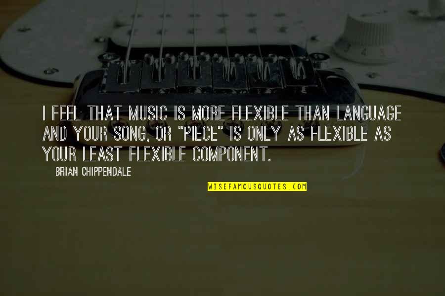 Flexible Quotes By Brian Chippendale: I feel that music is more flexible than