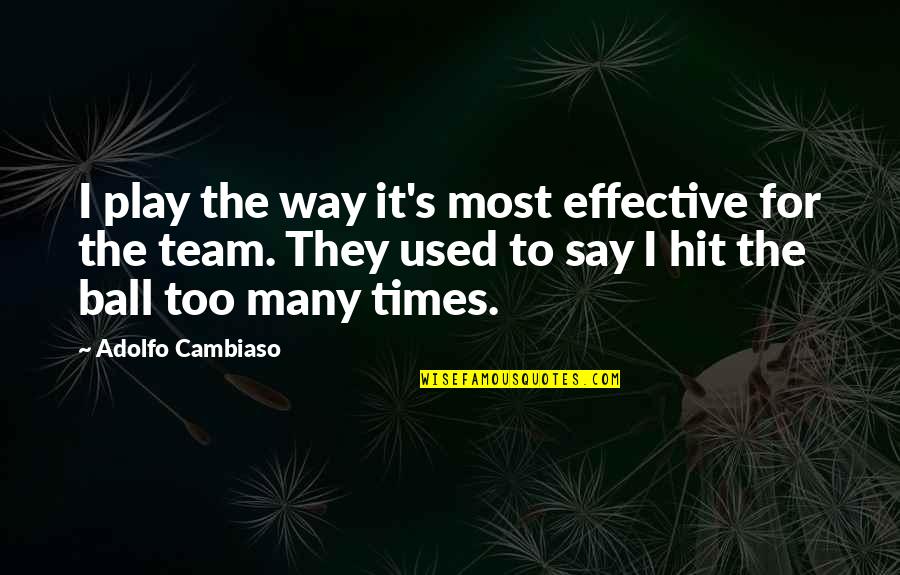 Flexing Quotes And Quotes By Adolfo Cambiaso: I play the way it's most effective for