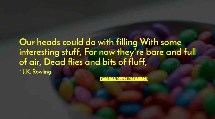 Flies Quotes By J.K. Rowling: Our heads could do with filling With some