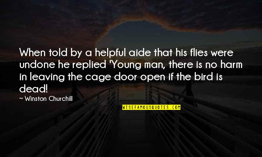 Flies Undone Quotes By Winston Churchill: When told by a helpful aide that his