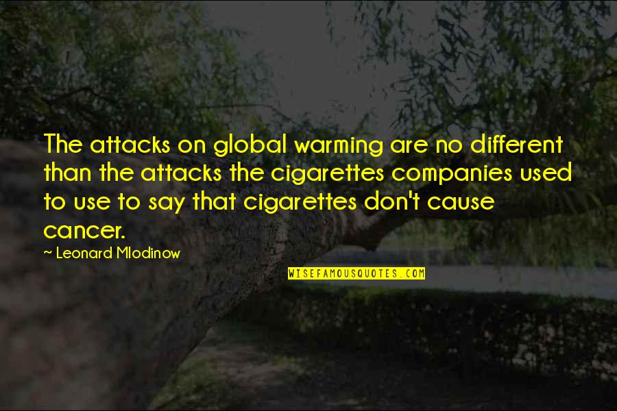 Flight Attendants Quotes By Leonard Mlodinow: The attacks on global warming are no different