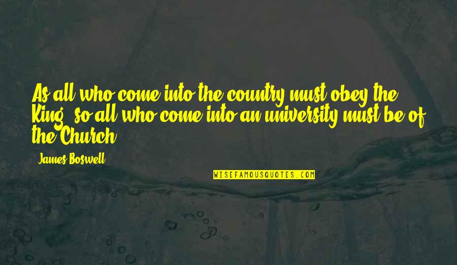 Flight John Goodman Quotes By James Boswell: As all who come into the country must