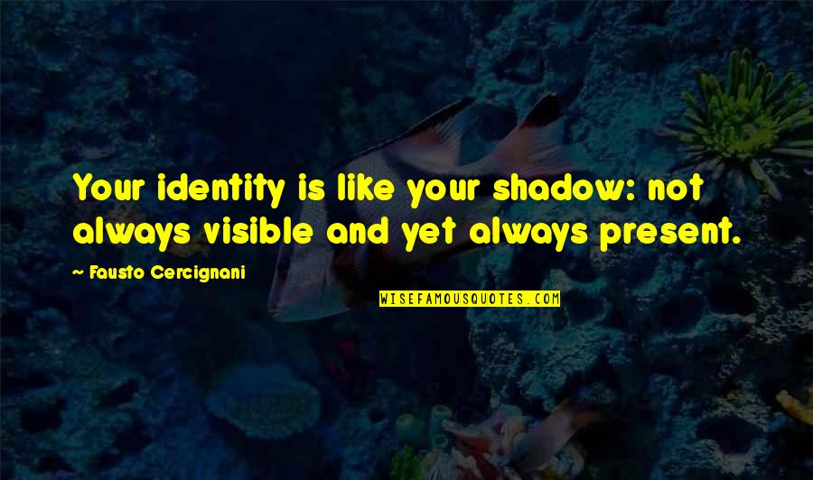 Flight Of Ideas Quotes By Fausto Cercignani: Your identity is like your shadow: not always