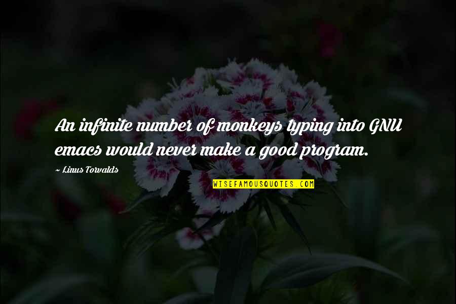 Flintoff Funeral Home Quotes By Linus Torvalds: An infinite number of monkeys typing into GNU