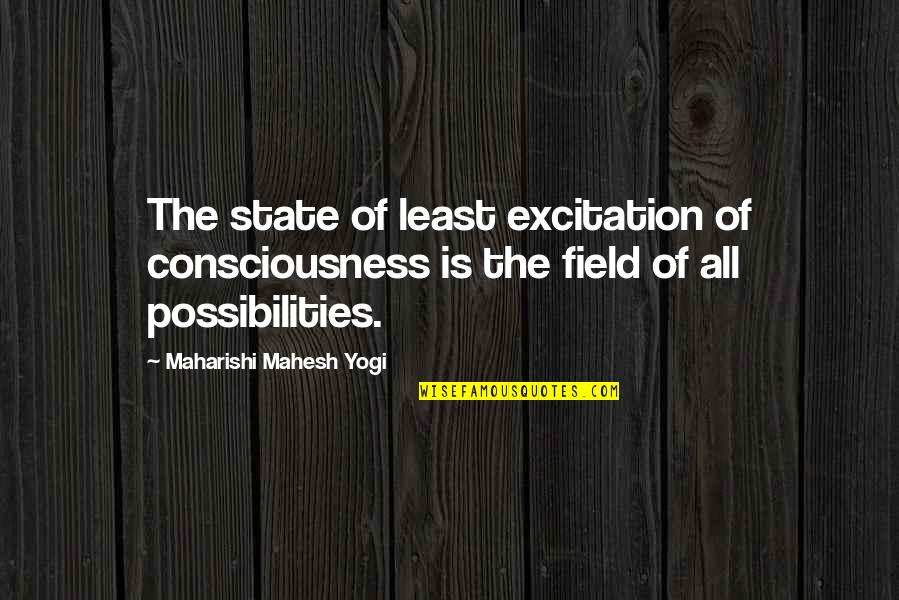 Flipflops Quotes By Maharishi Mahesh Yogi: The state of least excitation of consciousness is